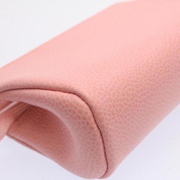 CHANEL COCO Mark Coin Purse Pouch Leather Pink CC - Picture 14 of 15